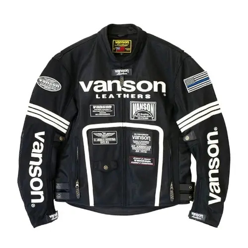 白岩瑠姫が着用しているVANSONのレザージャケット